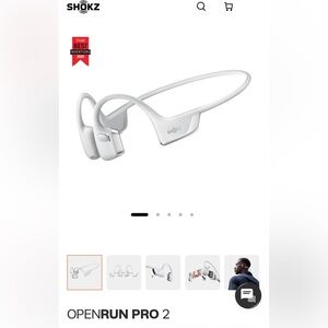 Shokz OpenRun Pro 2 Bone Conduction Headphones – Silver